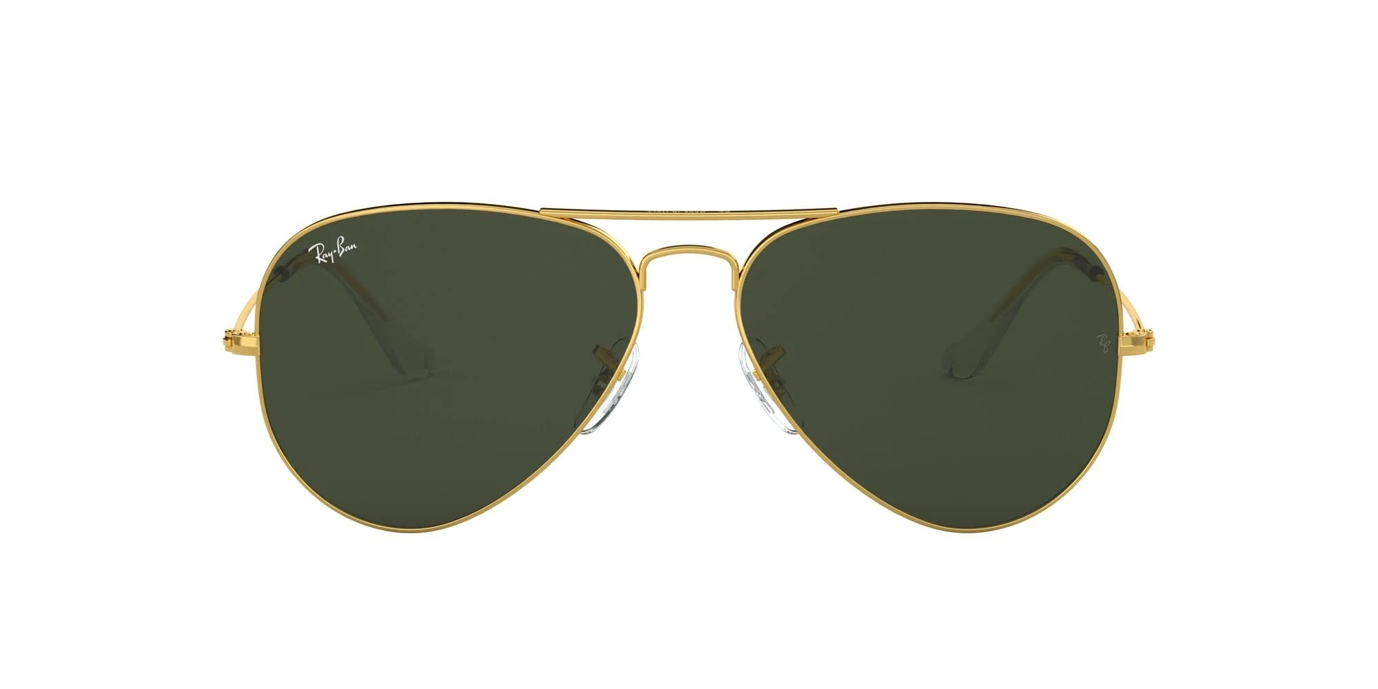 Ray-Ban Unisex's RayBan Aviator Classic Sunglasses, Gold Frame with Green G-15 Lenses, 62 mm