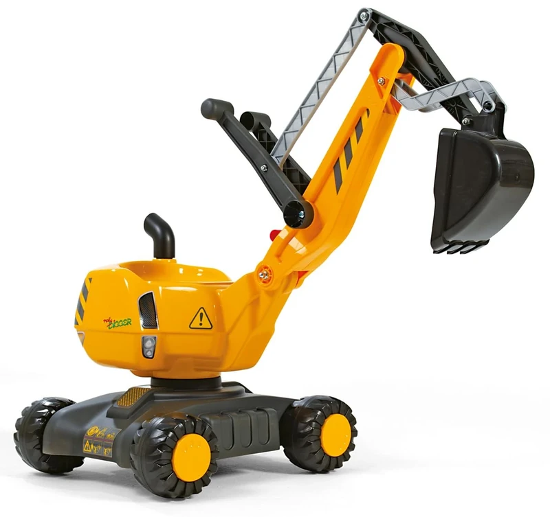 rolly toys | rollyDigger John Deere | Mobile Excavator for Kids | 421008,Yellow,102 x 43 x 74 cm