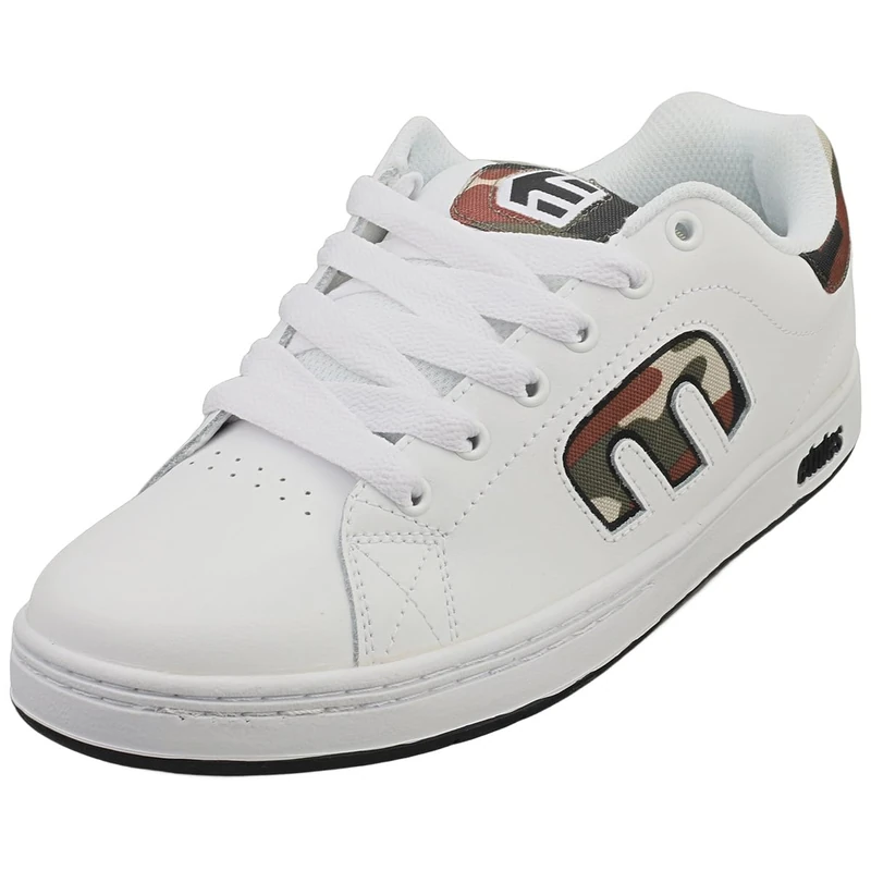 Etnies Callicut - Refined Skate Profile, Reinforced Build, Cushioned Feel, Everyday Sneakers - White/Camo - 9.5 - Image 1