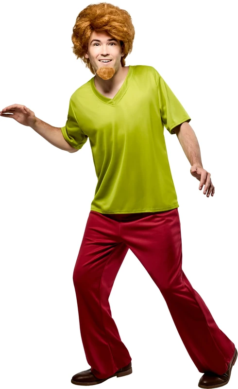 Rubies Official Shaggy Costume, Scooby-Doo Mystery Inc, Mens Standard Size,Green/Dark Brown Halloween, World Book Day