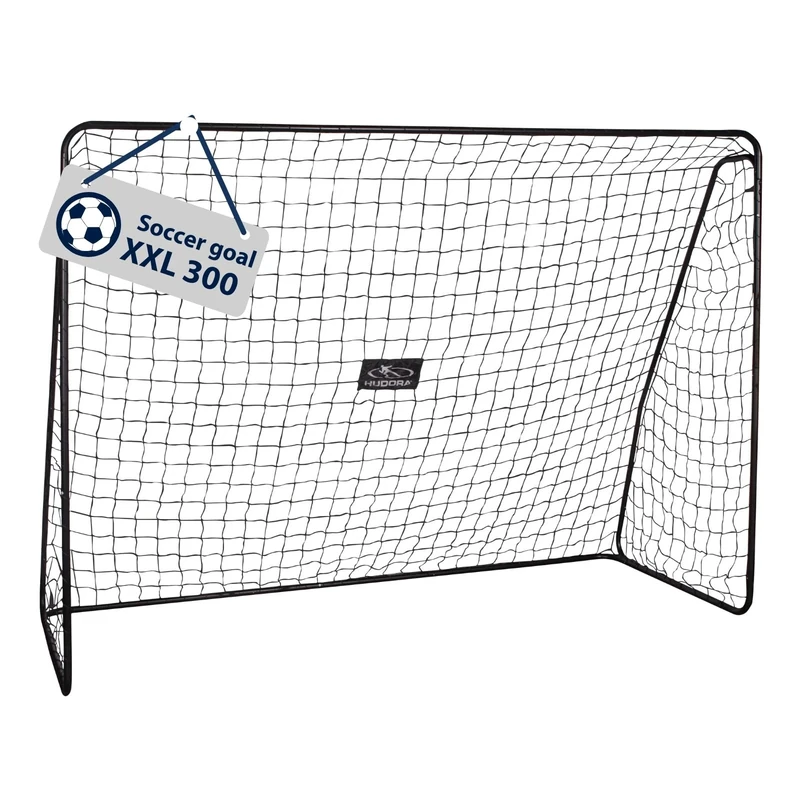 HUDORA XXL Football Goal - Large, Weatherproof & Sturdy - Tight Net for Home Use - Premium Outdoor Goal for Leisure & Training