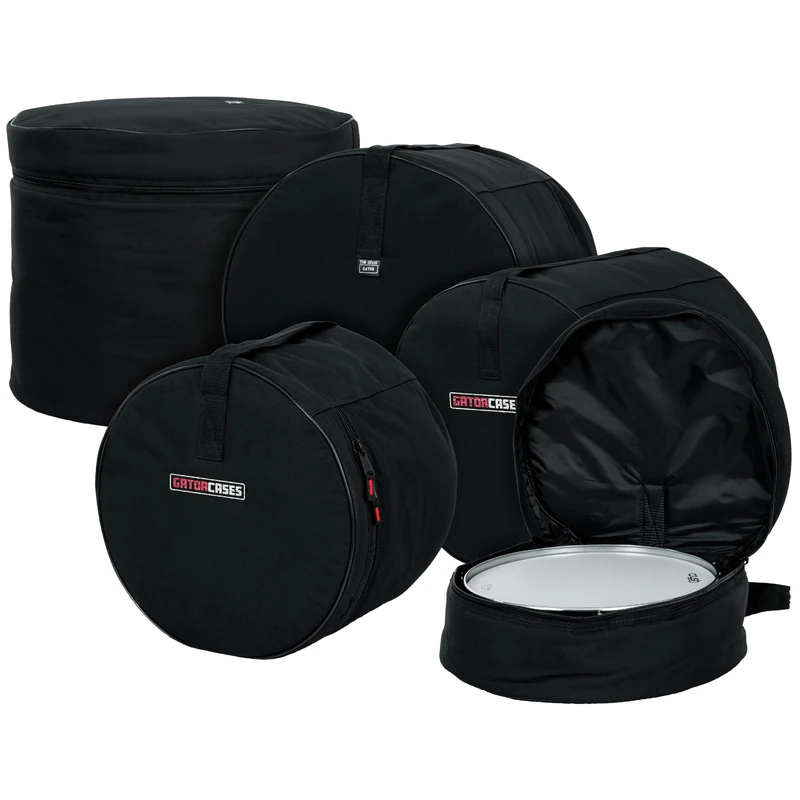 Gator Cases GP-FUSION-100 Cases Protechtor Series 5 piece Padded Drum Bag Set for Fusion Kits, 22" Kick, 10" Tom, 12" Tom, 14" Tom, 14" Snare, Black - Image 1