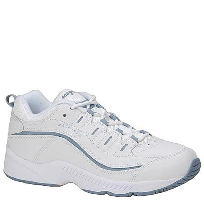 Easy Spirit Women's Romy Sneaker, White/Medium Blue Leather, 5.5 C/D UK