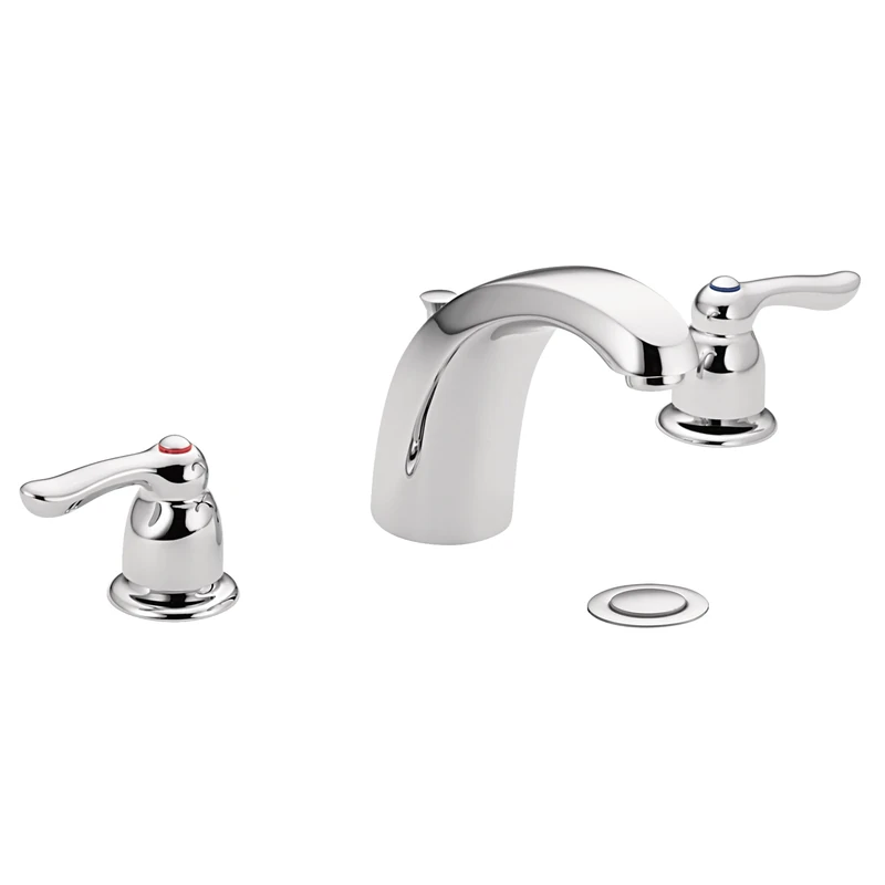 Moen 4945 Chateau Two-Handle Low Arc Bathroom Faucet, Chrome