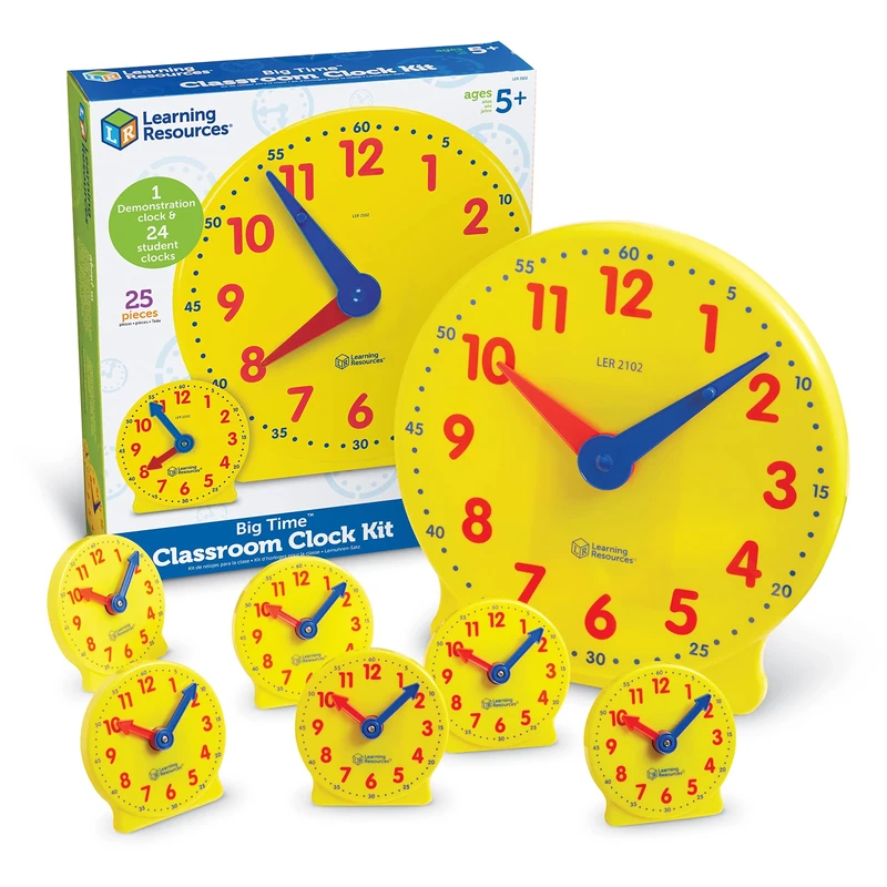 Learning Resources Big Time Classroom Clock Kit
