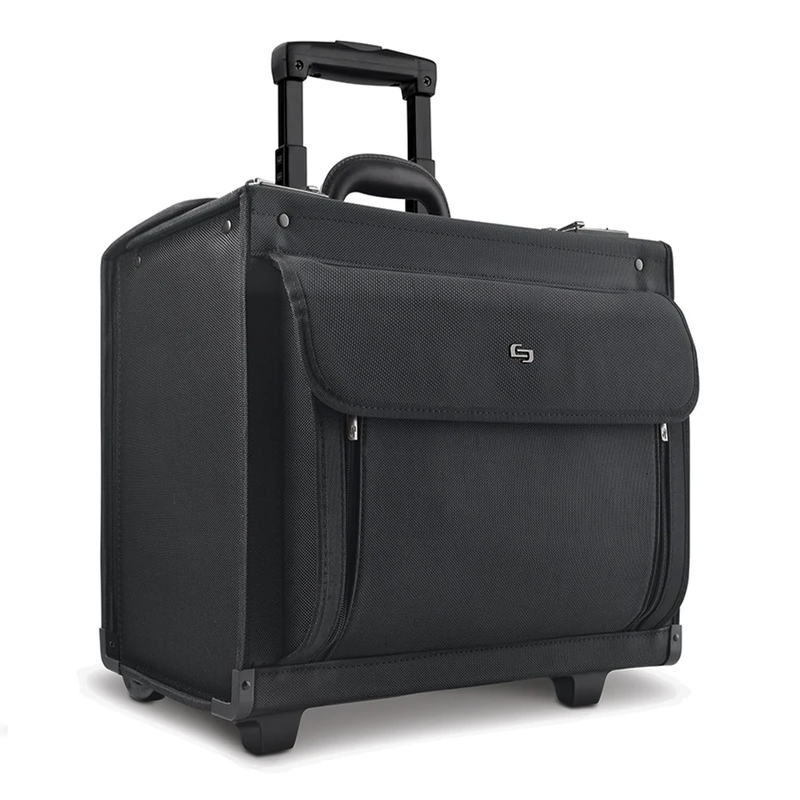 Solo New York Classic Rolling Catalog Case, Assorted Colors, Black, 12.8" X 18" X 7", Men's Laptop Bags