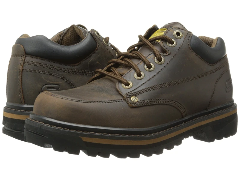 Skechers USA Men's Mariner Low Boot,Dark Brown, 7.5 M US