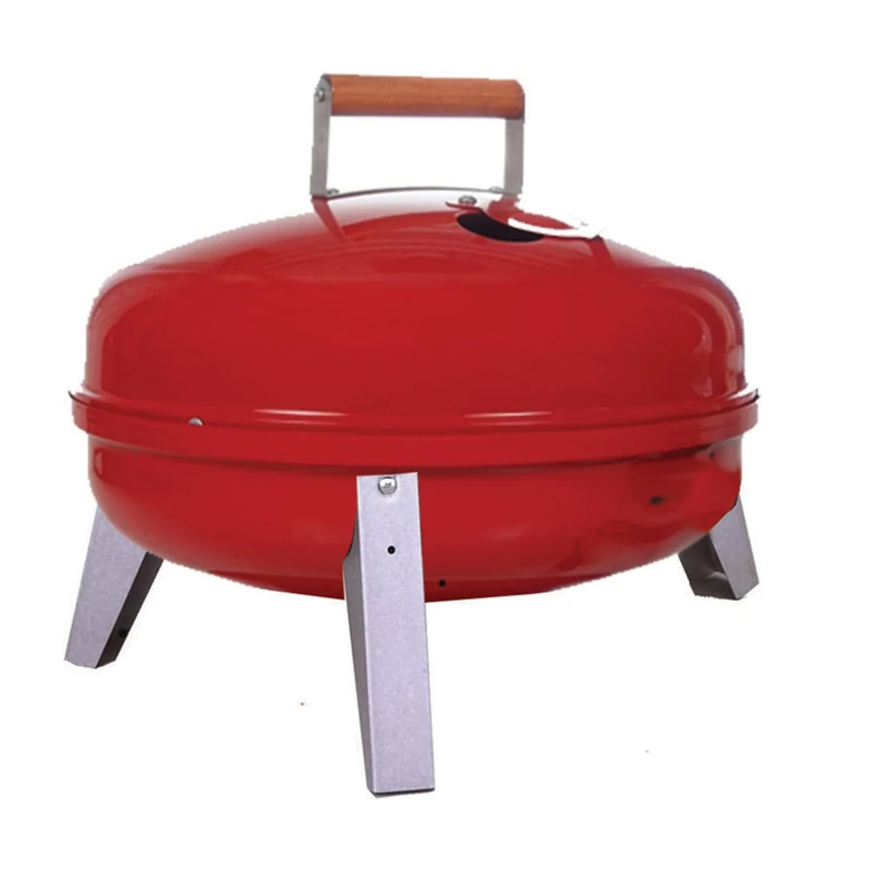 MECO Americana Lock'N Go Charcoal Grill, Red