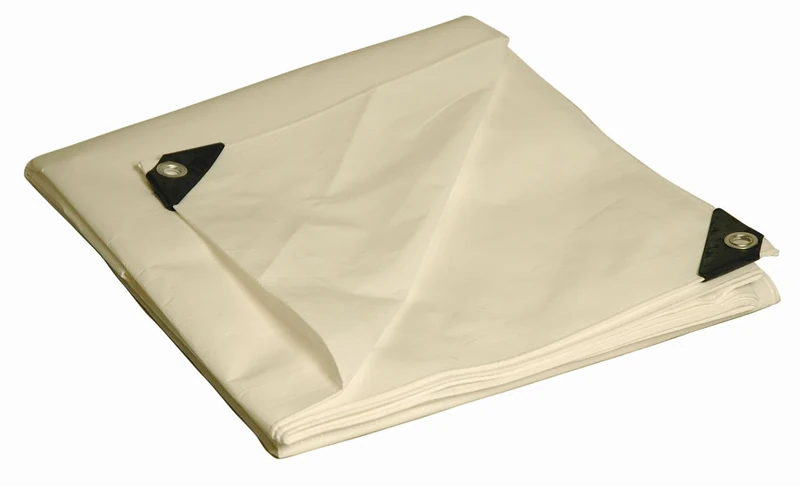 Dry Top 33040 HD WHT Poly TARP(14X14 Weave), Polyethylene, White, 30x40 Feet