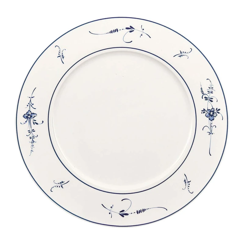 Villeroy & Boch Old Luxembourg Service Plate, 30 cm, Premium Porcelain, White/Blue,10-2341-2680