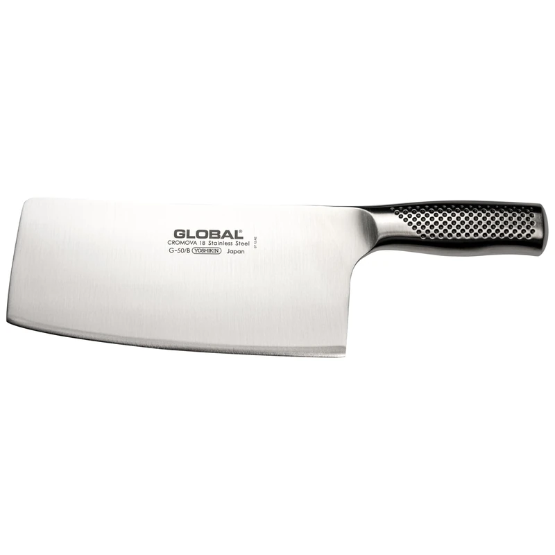 Global G-50 Chinese Chopping Knife 20cm, Versatile Japanese Chef's Knife, Premium All Stainless Steel Design - Image 1
