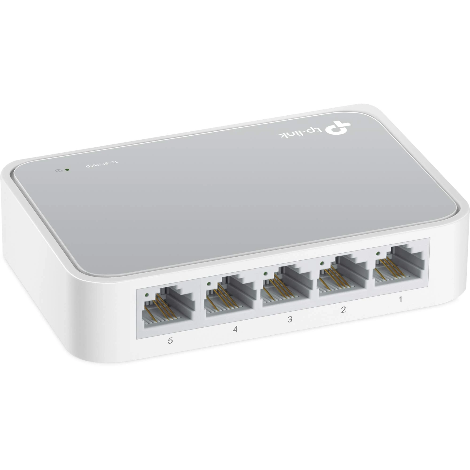 TP-LINK TL-SF1005D 5-Port 10/100 Mbps Unmanaged Desktop Switch - White with EU Plug
