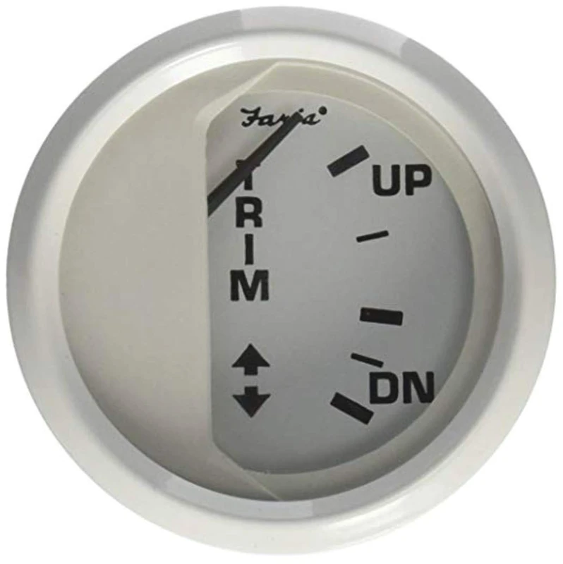 Faria 13122 Dress Trim Gauge (Mercury/Mariner/Mercruiser/Volvo DP/Yamaha 2001 and Newer) - 2", White - Image 1