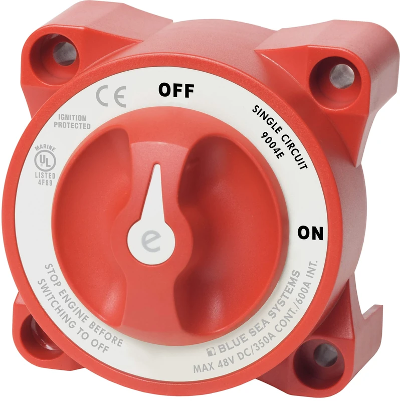 Blue Sea Systems 9004e e-Series Battery Switch, ON/Off AFD, Red