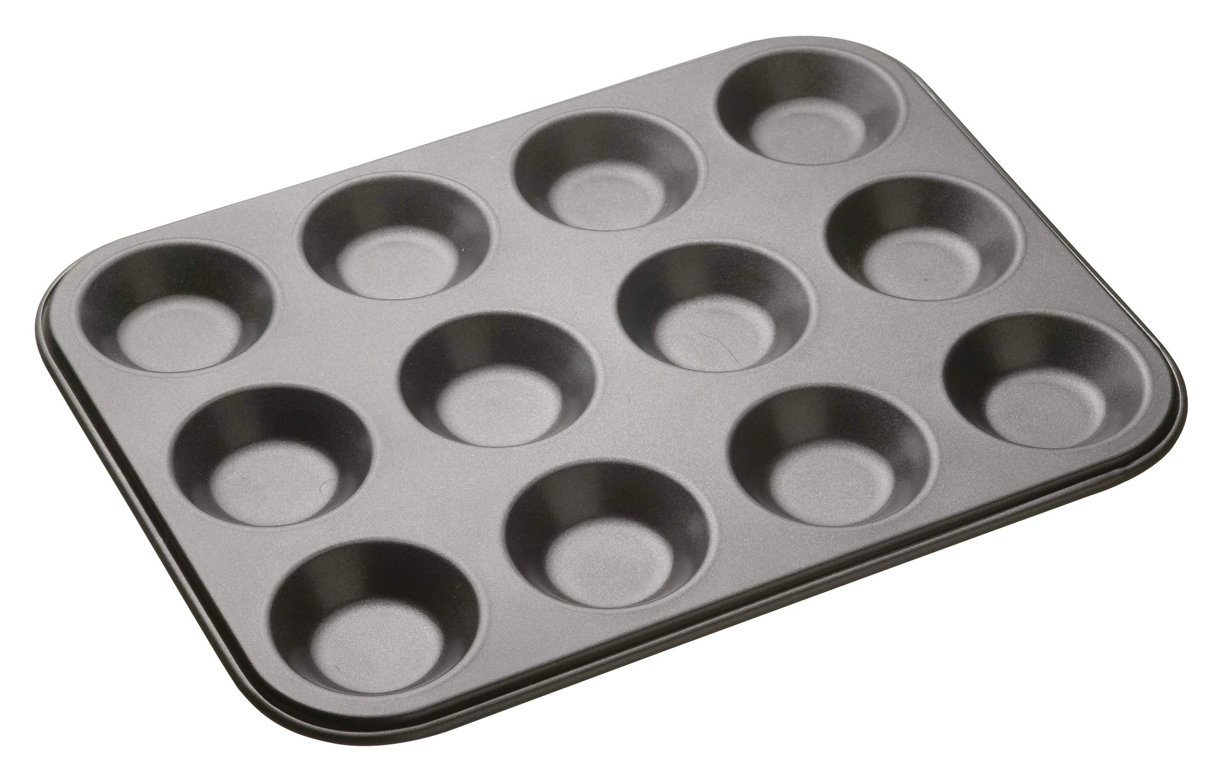 MasterClass 12 Hole Mince Pie Baking Tray with PTFE, PFOA and BPA Free Non Stick, Robust 1mm Thick Carbon Steel, 32 x 24cm Jam Tart Tin