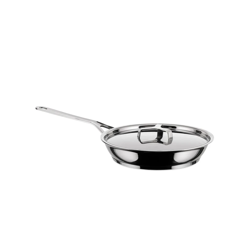 Alessi Pots&Pans Frying Pan, Stainless Steel, 24 cm, (AJM110/24)