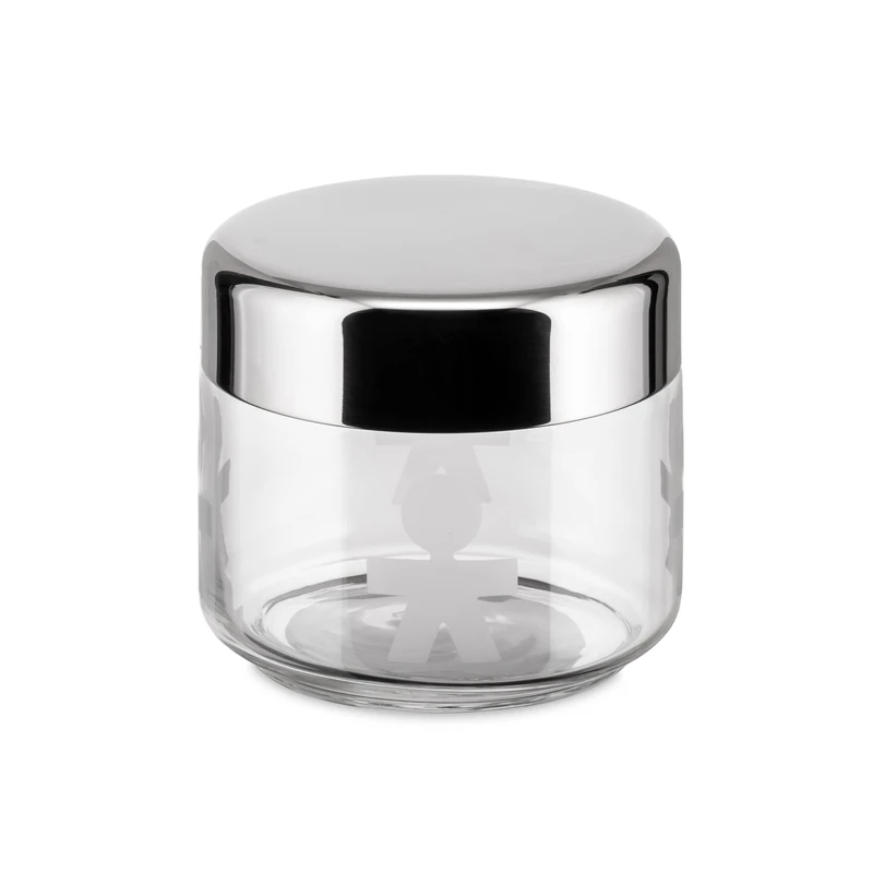 Alessi Girotondo Jar with Hermetic Lid, 50 cl, (AKK35) , White