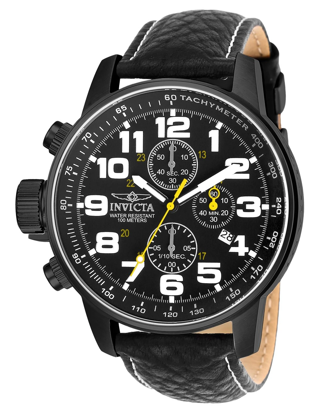 Invicta I-Force 3332 Men's Watch - Waterproof - Analogue - Quartz Movement - stainless steel with black dial - 46mm