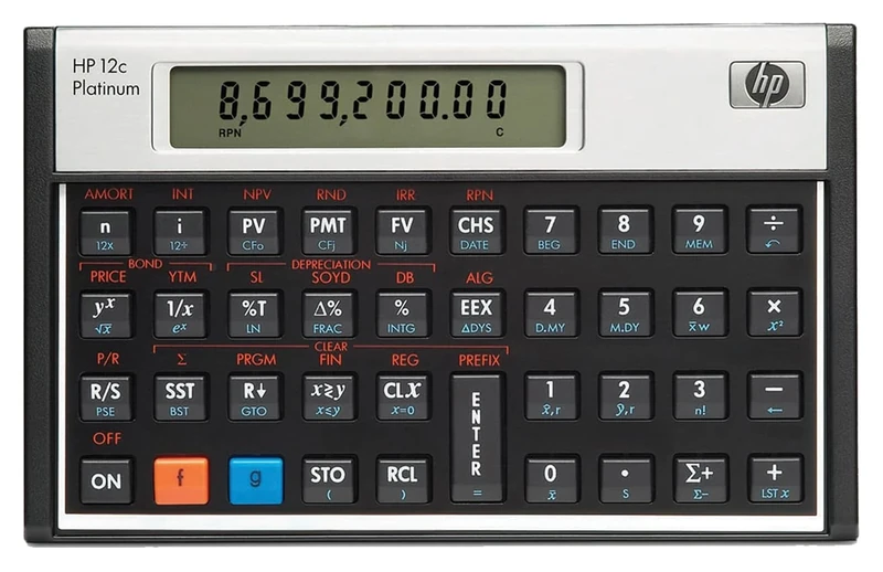 Hewlett Packard [HP] Calculator Financial Platinum RPN Algebraic Programmable Ref HP12C Platinum