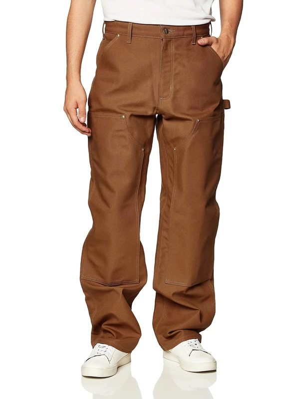 Carhartt Men's Loose Fit Firm Duck Double-Front Utility Work Pant, Carhartt® Brown, W48/L32