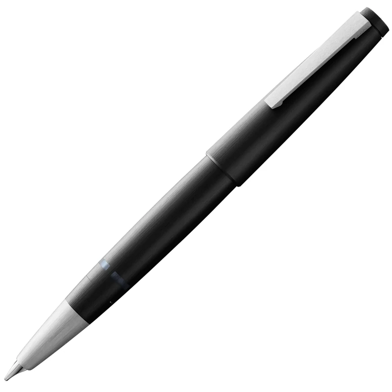Lamy 2000 black - elegant Fountain Pen in robust fibreglass barrel - 14 ct. gold nib, partially platinum-plated - nib size M
