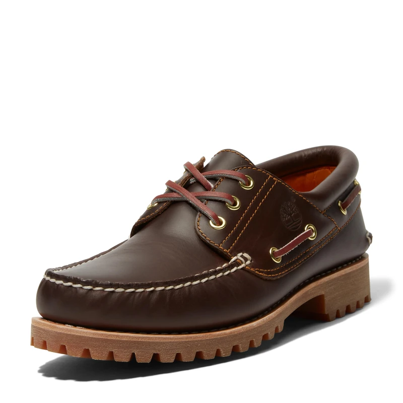 Timberland 3 Eye Classic Lug Outsole (Wide Fit), Men’s Boat Shoes, Brown (Brown Pull Up), UK (40 EU)