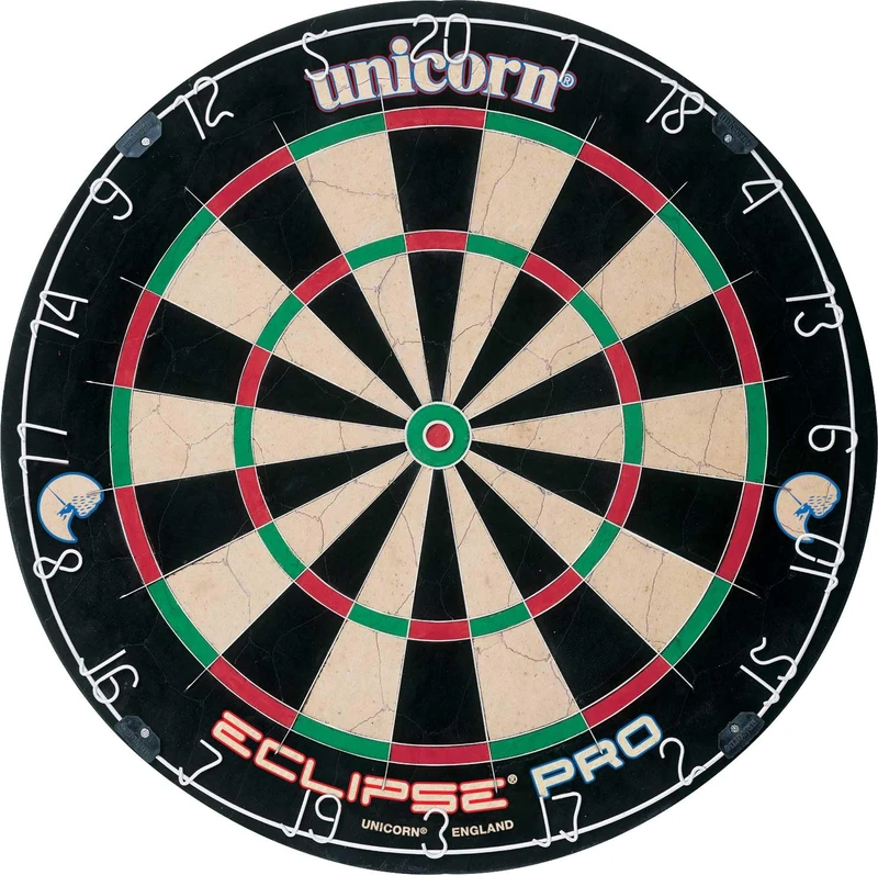 Unicorn Dartboard, Eclipse Pro, Ultra-Visible Number Ring & Spider, Championship Quality Sisal Bristle, Staple-Free Construction