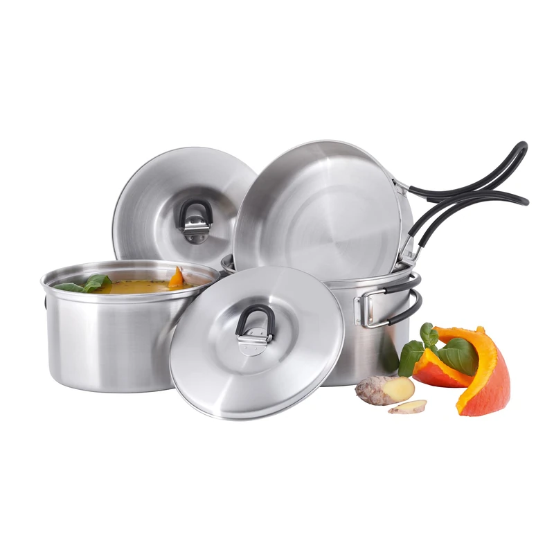 Tatonka Stainless Steel 3-piece Regular Cooking Set