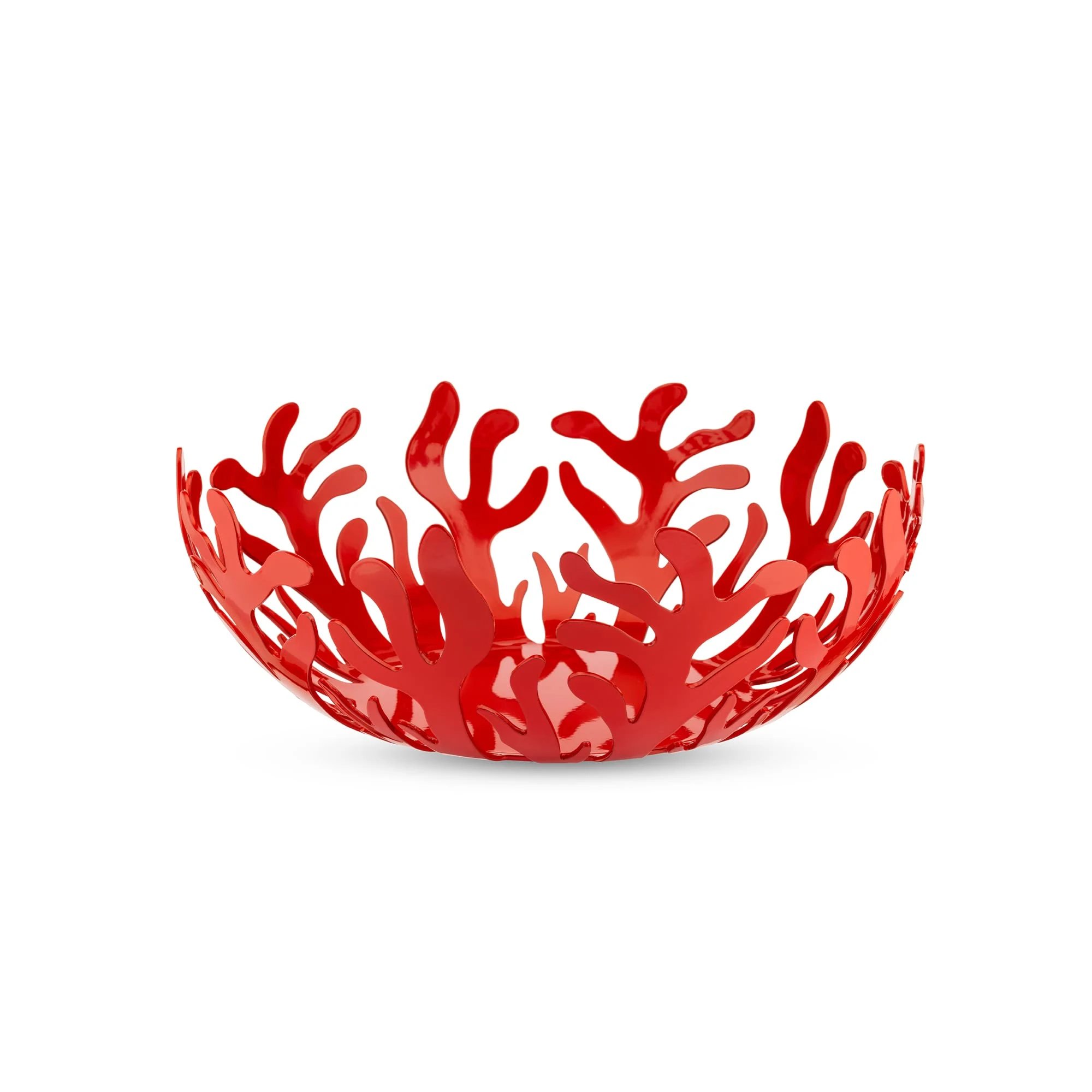 Alessi ESI01 / 29 Mediterraneo Fruit Holder in Stainless Steel Colored with Epoxy Resin, Red, 29 cm