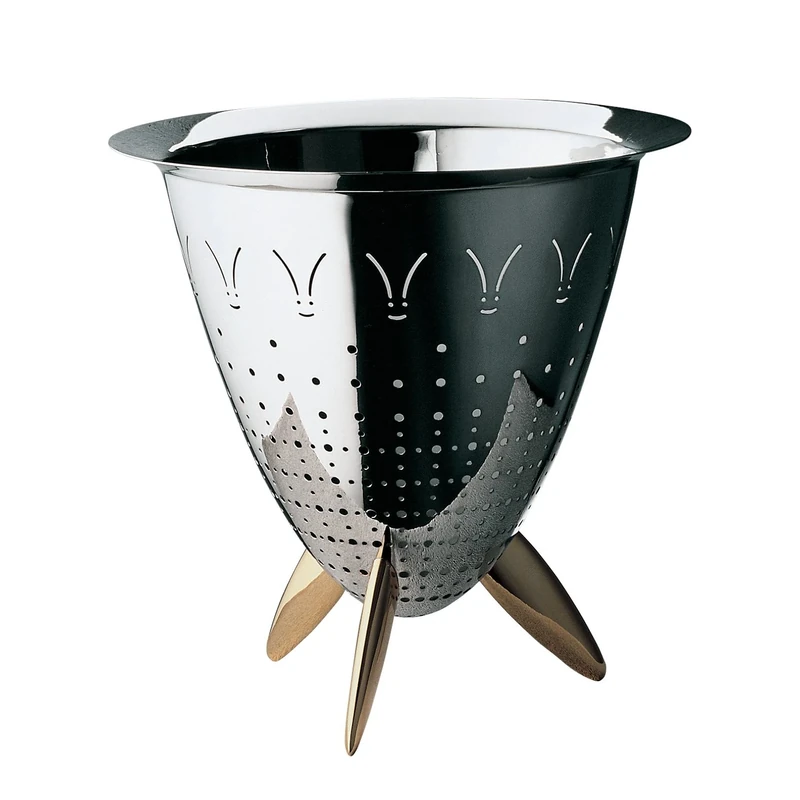 Officina Alessi Max Le Chinois Colander, Silver