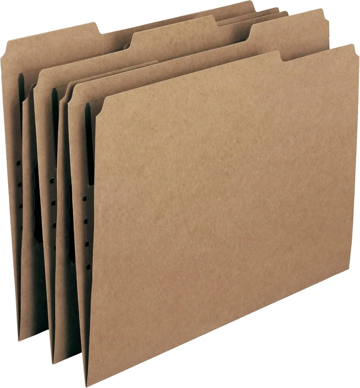 Smead Fastener File Folder, 1 Fastener, Reinforced 1/3-Cut Tab, Letter Size, Kraft, 50 per Box (14834)