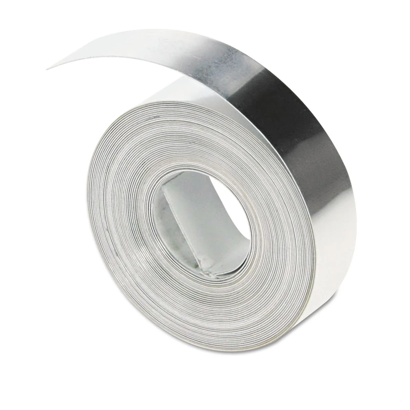 DYMO Non-Adhesive Aluminium Embossing Tape | 12 mm x 4.8 m | Compatible with The Rhino M1011 Embosser | Weather Resistant | Ideal for DIY & Construction | Made in Europe