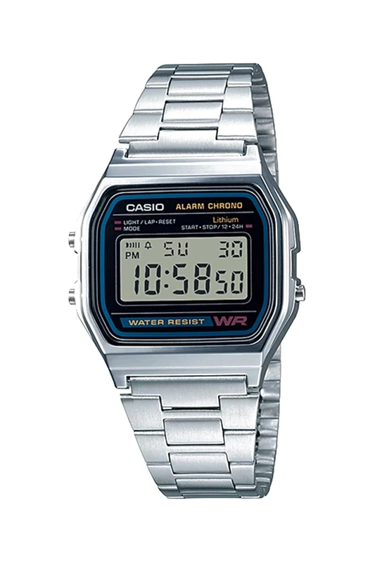 Casio Digital Watch A158WEA-1EF - Steel Bracelet, Quartz, 30m Water