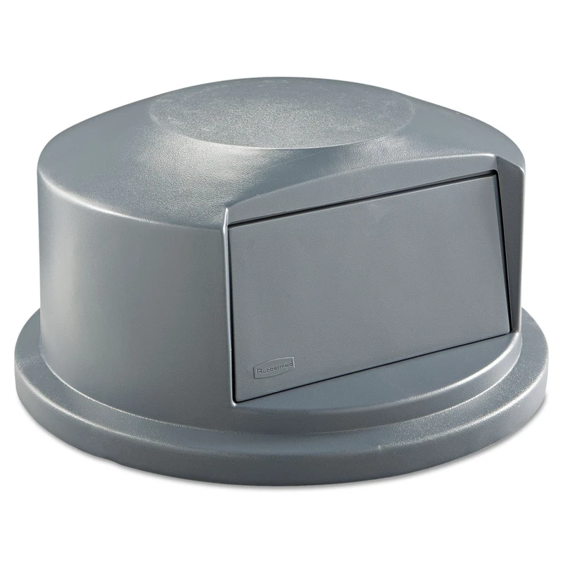 Rubbermaid Commercial Heavy-Duty BRUTE Dome Swing Top Door Lid for 44 Gallon Waste/Utility Containers, Plastic, Gray (FG264788GRAY)