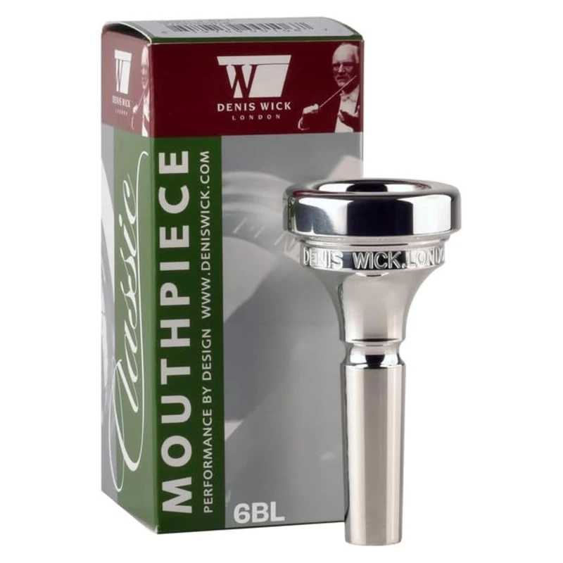 Denis Wick 5880-6BL Classic Trombone Mouthpiece, Large Shank, Silver Plated
