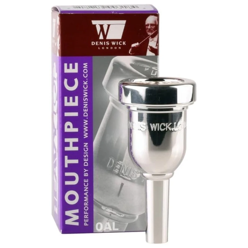 Denis Wick dw6880 – 0 Al Mouthpiece for Trombone Heavytop Silver - Image 1