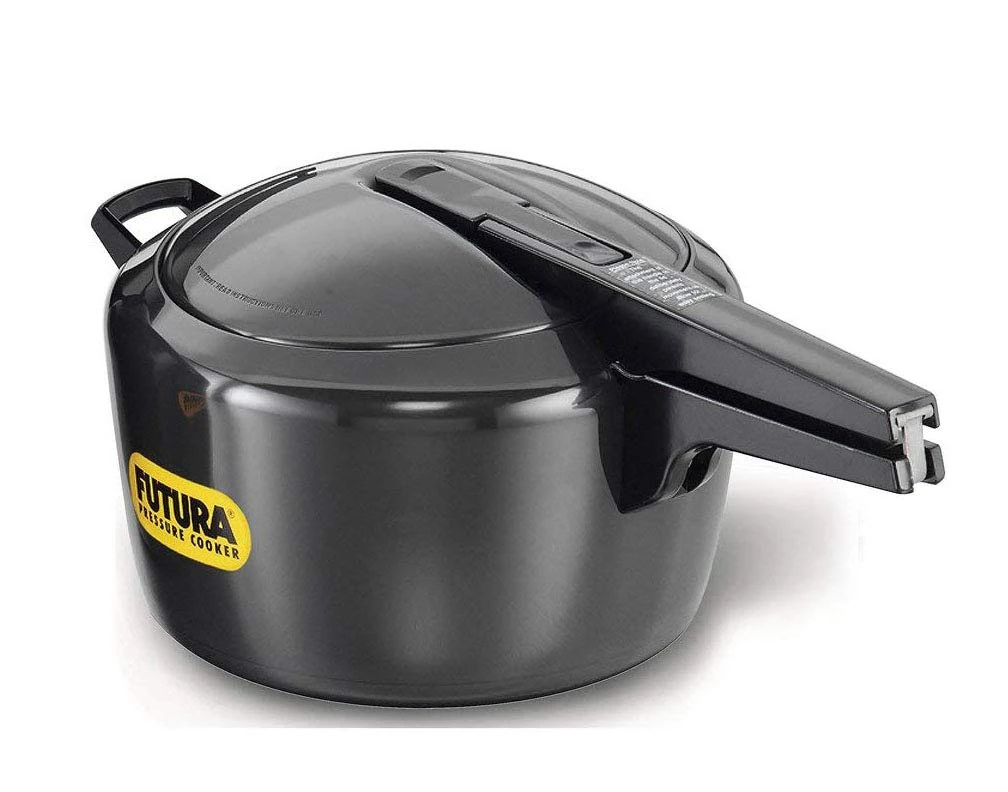 Hawkins Futura 5 Litre Pressure Cooker, Hard Anodised Pressure Cooker, Pan Cooker, Black (FP50)