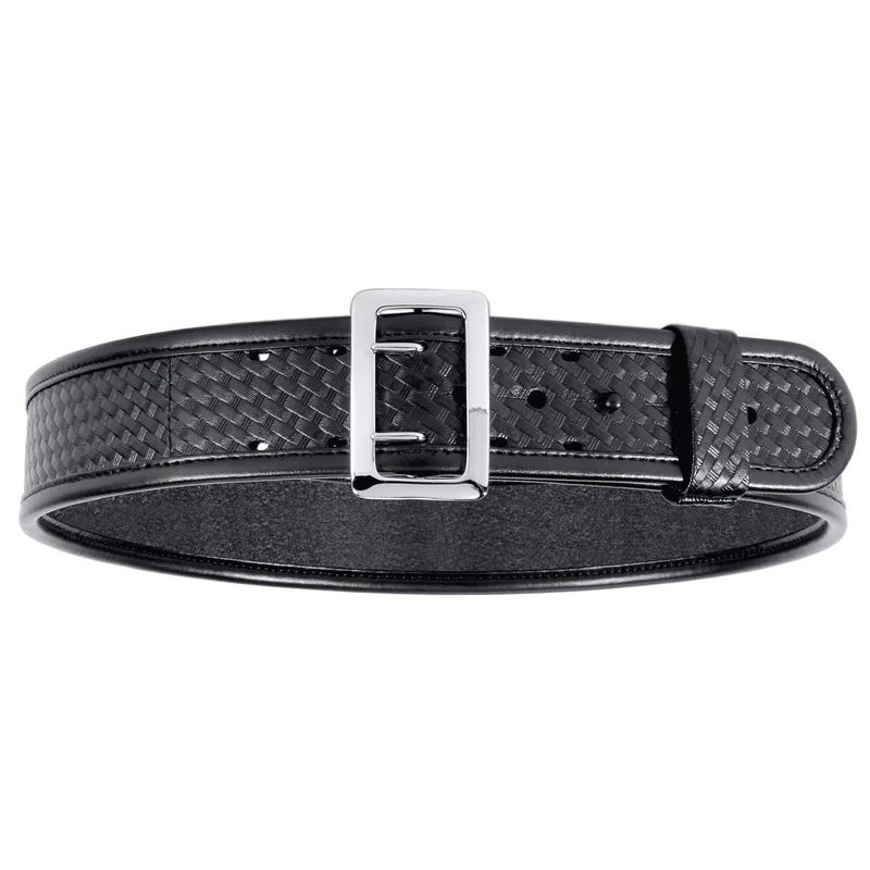Bianchi 7960 Sam Browne Belt, Black, B/W, Chrome, Size 48-50