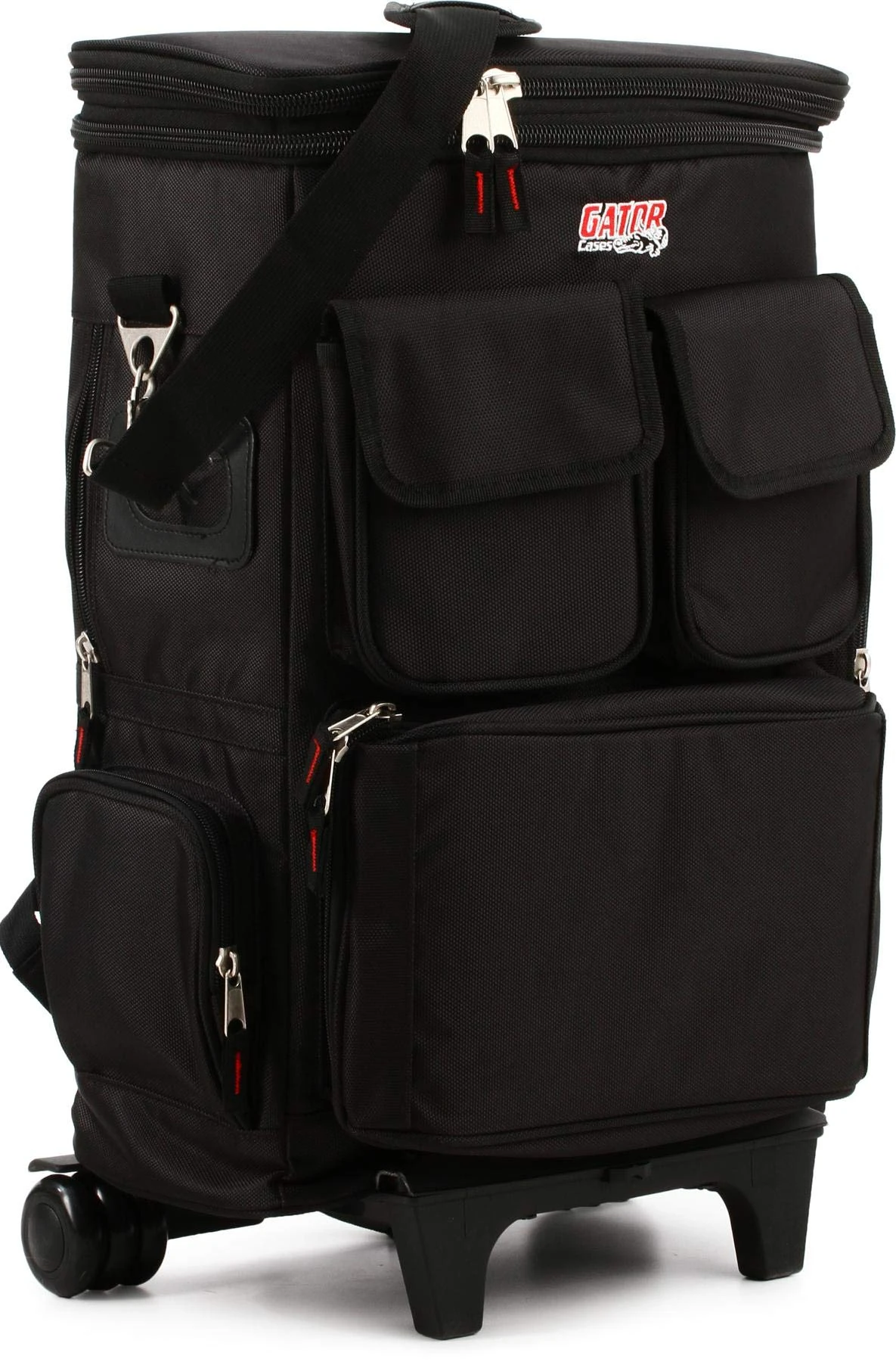 Gator Cases GK-LT25W Lightweight Rolling Backpack Case for 25 Note Micro-Controllers and Laptop