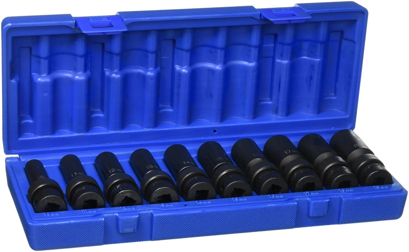 Grey Pneumatic (1210UMD 3/8" Drive 10-Piece Deep Universal Metric Socket Set