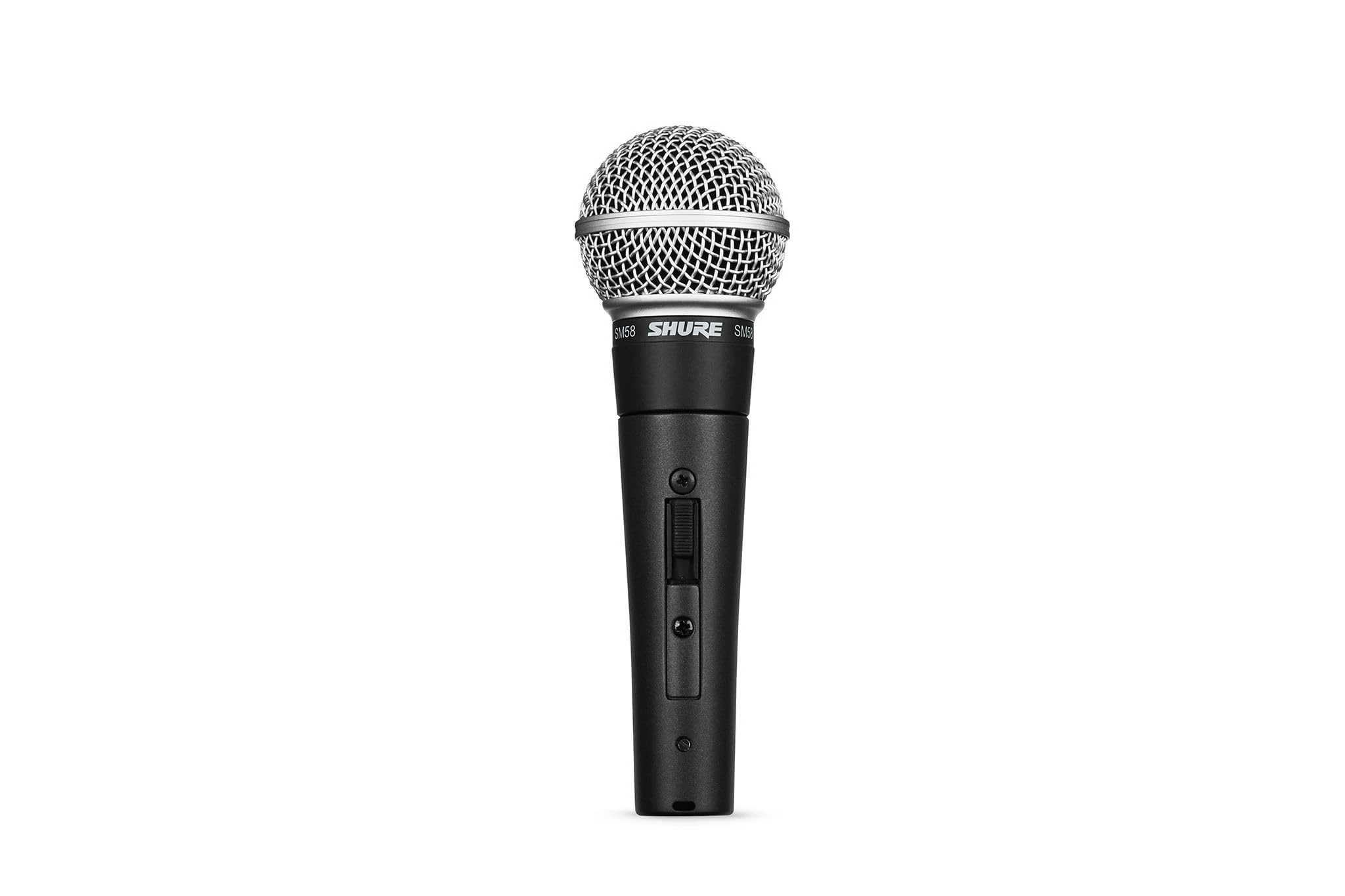 Shure SM58SE Cardioid Dynamic Vocal Microphone with On/Off Switch, Pneumatic Shock Mount, Spherical Mesh Grille with Built-in Pop Filter, A25D Mic Clip, Storage Bag, 3-Pin XLR Connector