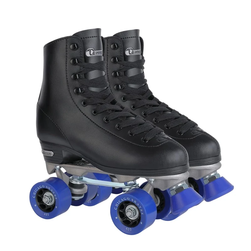 CHICAGO Skates Men's Classic Roller Skates - Premium Black Quad Rink Skates, Size 10 (CRS40510) - Image 1