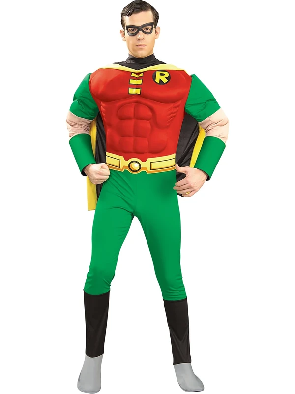 Rubies Official DC Comic Robin Deluxe Adult Costume, Batman Movie Character, Mens Size Small Halloween
