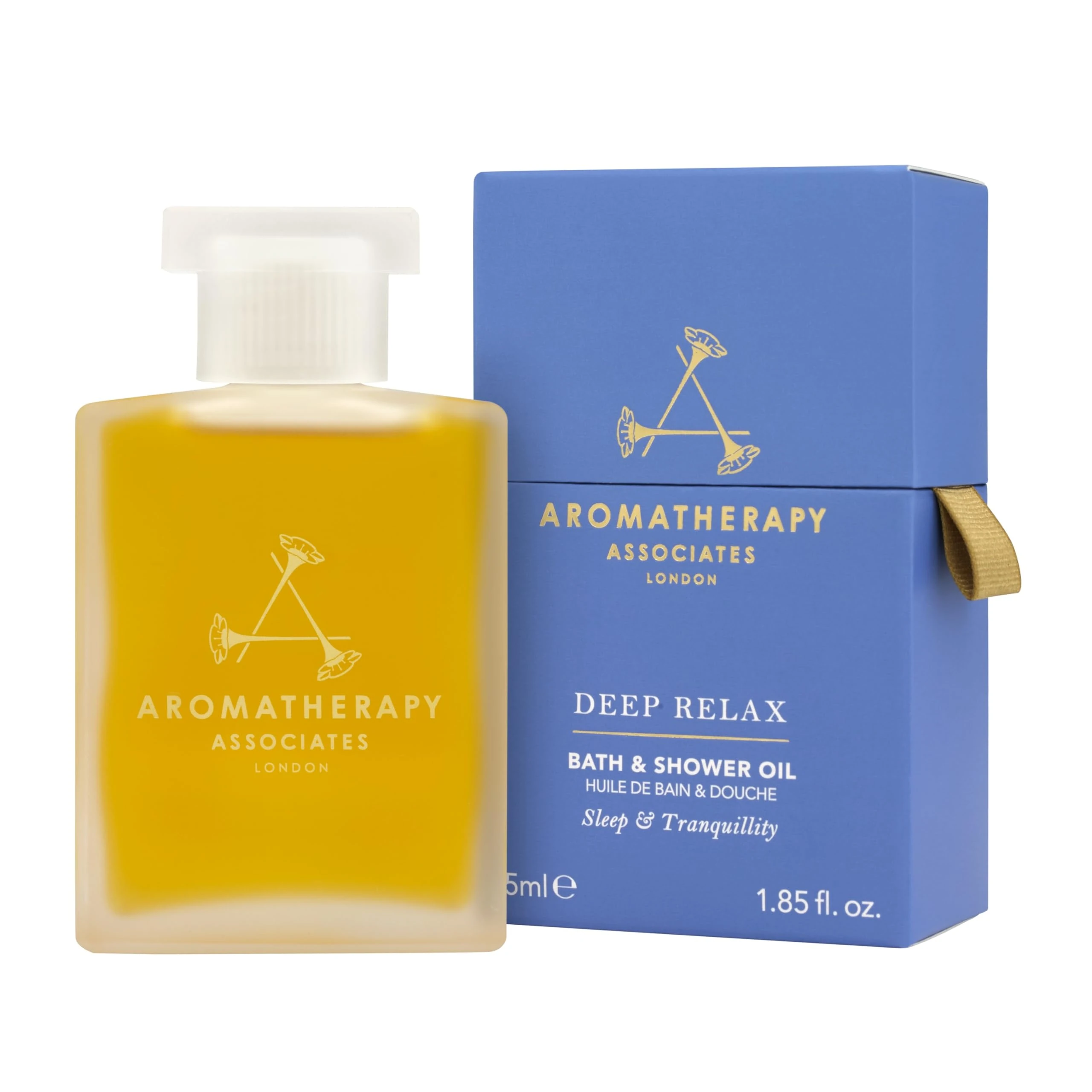 Aromatherapy Associates Bath and Shower Oil, Luxury Spa, Natural Bath, Bath Oil, Vegan, Cruelty Free, Environment Friendly (Deep Relax Bath and Shower Oil 55ml)