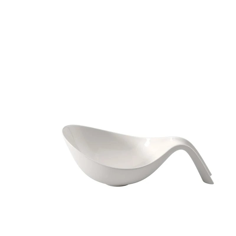 Villeroy & Boch - Flow Bowl with Handle, for Large Salads/soups/Pasta, Premium Porcelain, Dishwasher and Microwave Safe, White, 1800 ml