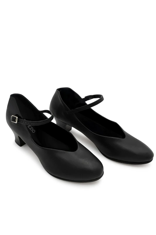 Capezio Women’s Junior Footlight Character Dance Shoes, Professional Dance Shoes For Women Suitable For Many Dance Styles, Comfortable & Supportive Dance Heels - Black, Size 8.5