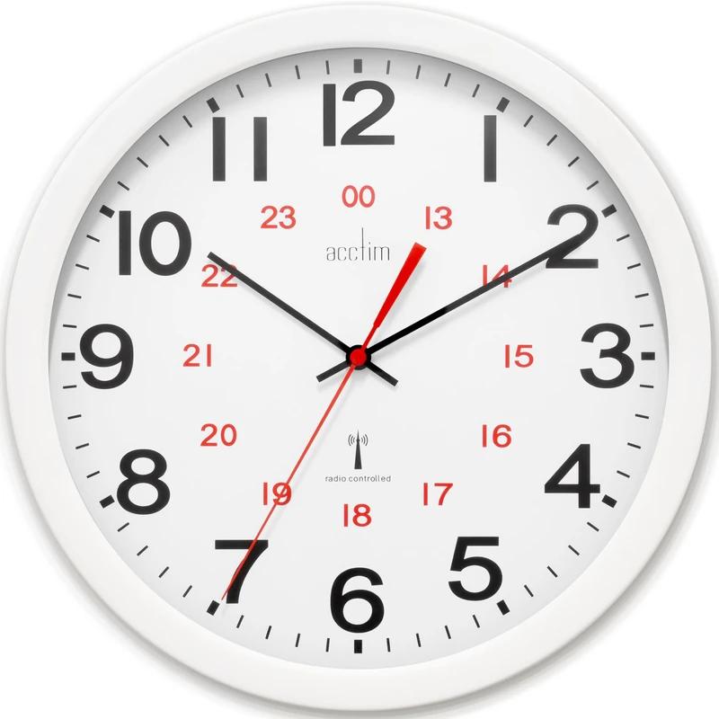 Acctim Controller Radio Controlled Wall Clock, 30cm, 12-Inch Diameter, Home/Kitchen/Office/Study/School Clock