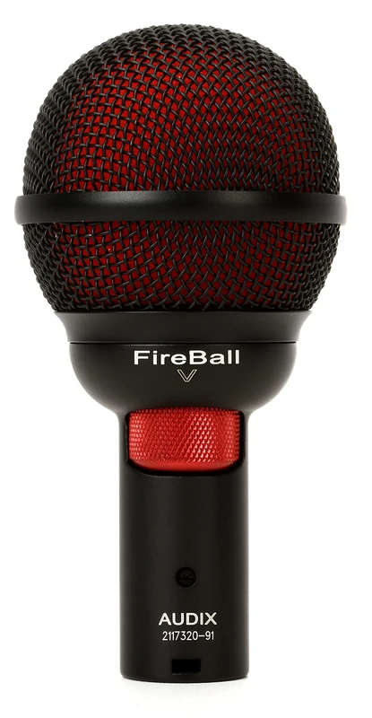 AUDIX AX FireBall V Dynamic Instrument Microphone – Compact Cardioid Mic with Volume Control for Harmonica, Beatbox & Percussion