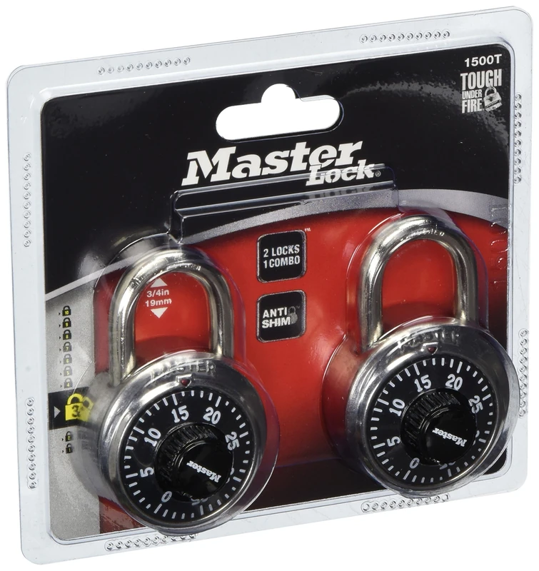 Master Lock 1500T Combination-Alike, 4-Pack, Each Pack Contains 2 Locks, 8-Count