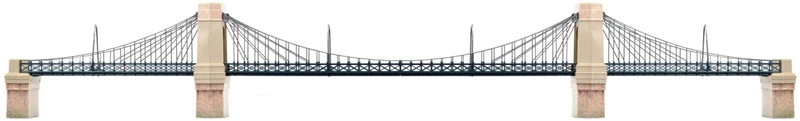 Hornby R8008 OO Gauge Grand Suspension Bridge - Model Railway Accessories, Miniature Diorama Scenery for Hornby Train Sets - Lifelike Train Grand Suspension Bridge Model - Scale 1:76